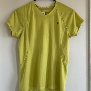 Champion Women's Yellow V-Neck Top